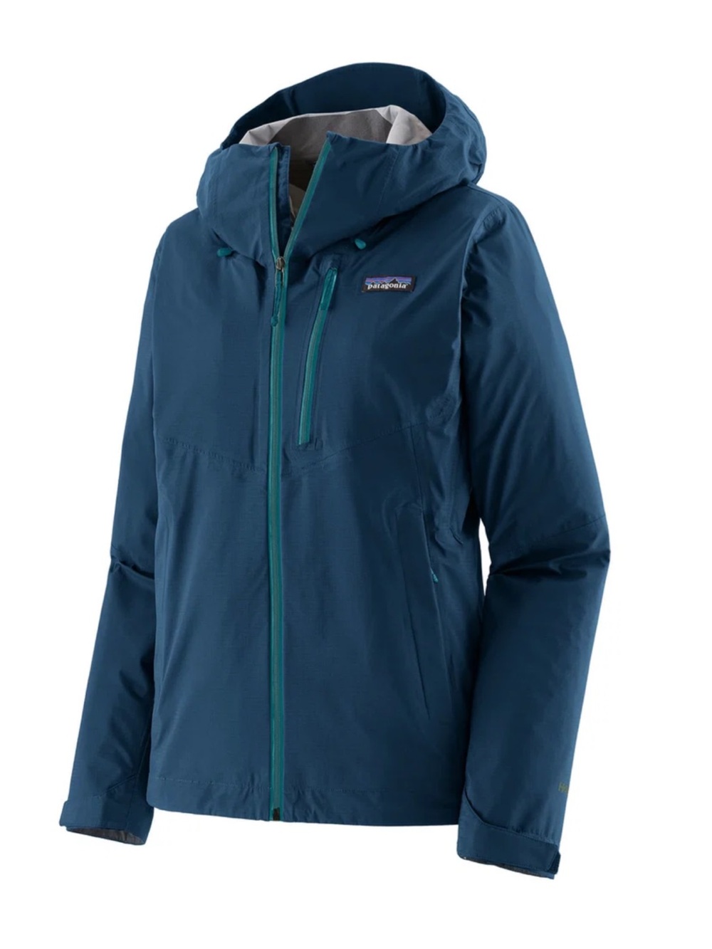 Patagonia NWT Women's Granite Crest Rain Jacket. Large Smolder Blue W Teal Trim